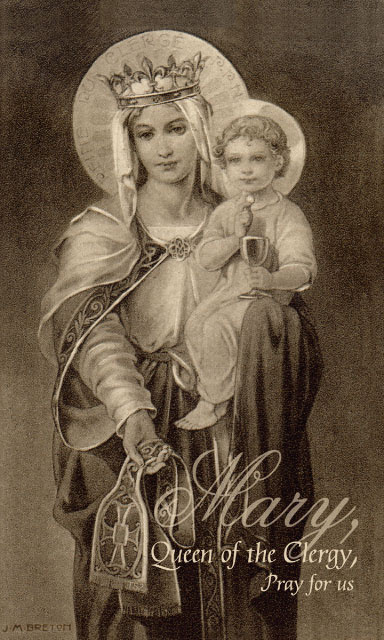 Mary, Queen of the Clergy - Prayer for Priests Card***BUYONEGETONEFREE***