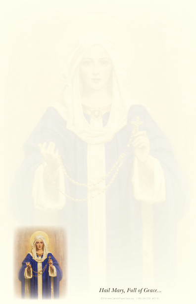 Virgin Mary with Rosary Stationery