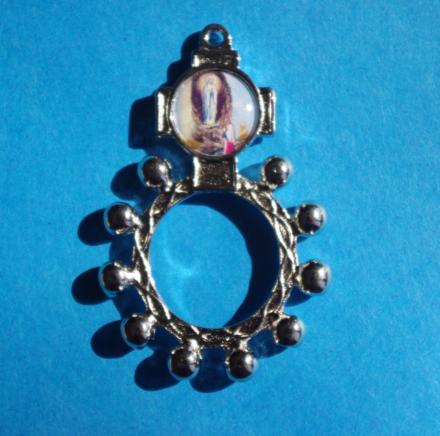 Our Lady of Lourdes Rosary Ring Style 2