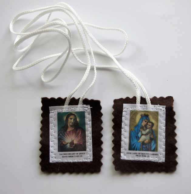 Sacred Heart & Our Lady of Mt. Carmel Fabric Scapular