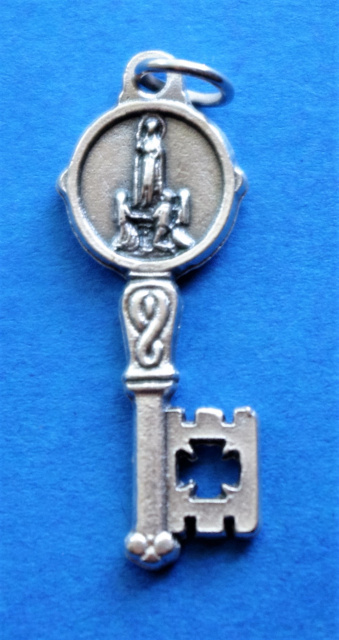 Our Lady of Fatima Key Pendant