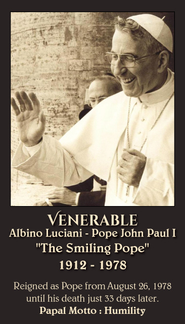 Pope John Paul I Prayer Card