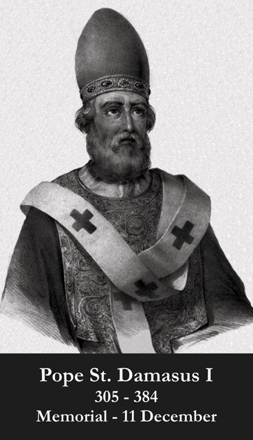 Dec 11th: Pope St. Damasus I Prayer Card***BUYONEGETONEFREE***