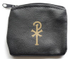 Black Calf Grain Vinyl Rosary Case