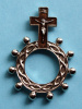 Brown Crucifix Rosary Ring